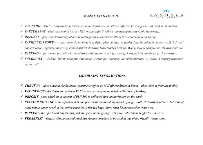 Sanhaus Apartments - Mera - Apartament Z Balkonem, Parkingiem I Klimatyzacja Przy Plazy